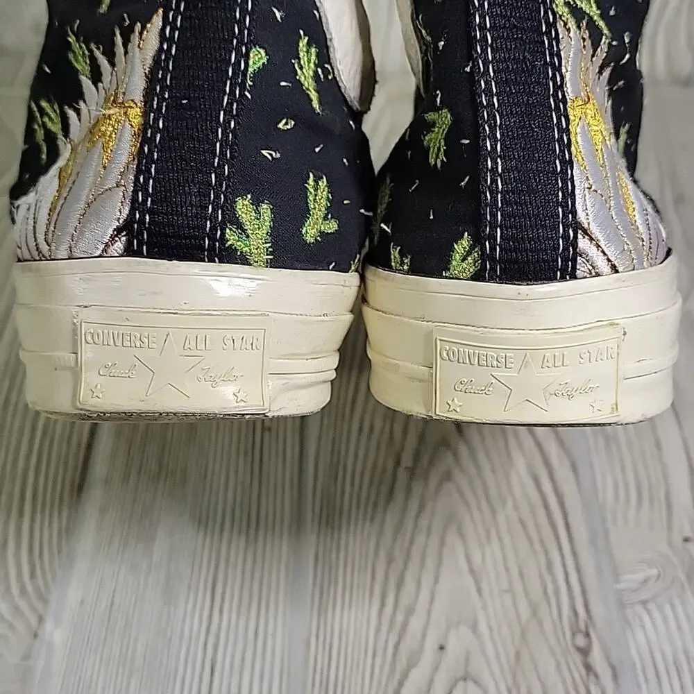 Converse Chuck 70 Prep Embroidery High Cactus Sneakers Mens 9.5 Womens 11.5 - Picture 13 of 14